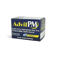 Advil Pm Ibuprofen 200mg Fast Pain Reliever and Fever Reducer Nighttime Sleep Aid - 2 Pack of 180 Coated Tablets Bottles (360 Tablets Total)