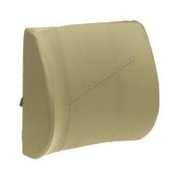 Orthopedic Wedge Lumbar Support Back Cushion Pillow Memory Foam & Synthetic (PU) Leather. This Lumbar Support is Perfect for The Office Chair or The car by USA Cash and Carry - PrimeTrendz TM (Beige)