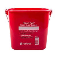 San Jamar KP196KCRD Kleen-Pail 6 Quart Red Sanitizer Pail