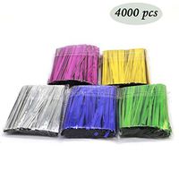 Clear Flat Cello Cellophane Treat Bags Good for Birthday Party Bakery,Popcorn,Cookies,Candies,Dessert Give Metallic Twist Ties