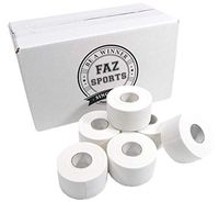 FAZ Sports White Athletic Tape -Trainer & Therapist Choice Premium 1.5" x 30' 32 Rolls per Case. Made in USA