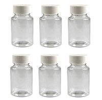 VASANA 12PCS 15ml Clear Empty Portable Plastic Pill Bottles with White Screw Cap Pill Tablet Holder Storage Container Travel Pill Packing Jar for Liquid Solid Powder Medicine Chemical Dispense