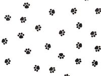 Black Paws"PAW Print" Tissue Paper for Gift Wrapping 15"x20" White Sheets - 50ct