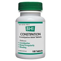 BHI Constipation Relief Natural, Safe Homeopathic Relief - 100 Tablets