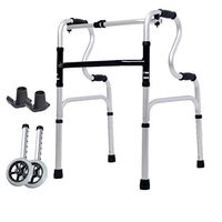 ZHPRZD Disabled Walker Wheeled Walker Four-Legged Stick for The Elderly Disabled Walker Aluminum Double Armrest 46cm×52cm×74cm