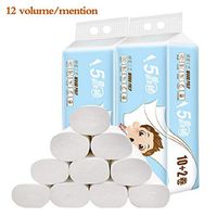 12 Rolls Toilet Paper Soft 5-Ply Household Paper Hand Towels Rapid Dissolving White Paper Towels Kitchen Roll Tissue Napkin (12)