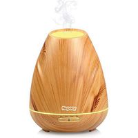 Easehold Aromatherapy Essential Oil Diffuser ,400ml Ultrasonic Humidifier 20H Intermittent Mist 4 Timer 7 Mood Light for Home Office ,Dark Wood Grain
