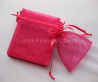 30 Fuchsia Organza Jewelry Gift Pouch Wedding Bags, 4" x 5.5"