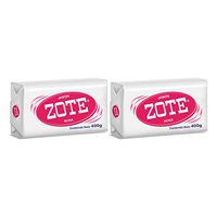 Zote Laundry Soap Bar - Stain Remover Laundry Detergent for Clothes Catfish Bait, Super Washing Travel Jabon Para Lavar Ropa Pink Underwear Clothes Washing Soap (400 grams) Pack of 2