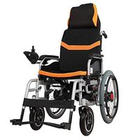 Lightweight Folding Electric Wheelchair, Power Transport Wheelchair Chair, Electric Wheelchairs for Adults Elderly, Rollator Walker with Seat