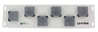 Leviton 48212-6S AC Power Surge Module with 6 NEMA Receptacles for Input: 120Vac, 50/60Hz Max Current 15Amp UL Vpr: L-N/L-G/N-G: 600Vp