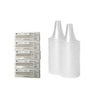 MIPAHI 100 Pieces Disposable Thermometers Probe Covers Earmuffs,Non Contact Ear Replacement Earmuffs Lens Filters for Digital Sleeve Probe,Avoid Cross Infection for Health Home Thermoscan Accessories