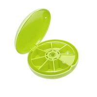 AmyDong Storage Box, Portable Medicine Box 7 Day Weekly Pill Holder Storage Organizer Container Case Ladies Jewelry Storage Box (Green)