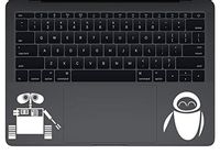 Die-Cut Vinyl Decal Sticker Wall-E and Eve (White)