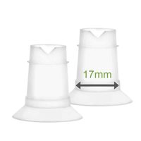 Maymom Flange Inserts 17 mm for Freemie 25 mm Collection Cup. 2pc/Each (semi Transparent)