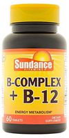Sundance B Complex Plus B-12 Capsules, 60 Count