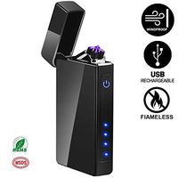 Lighter, Electric Plasma Arc Lighter Windproof USB Rechargeable Coil Lighter Magic Smart Cool Lighter for Camping, Fire Starter, Hunting, Backpacking,Hiking,EDC Gear