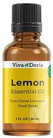 Viva Doria 100% Pure Lemon Essential Oil, Undiluted, Food Grade, Southwest - USA Lemon Oil, 30 mL (1 Fl Oz)