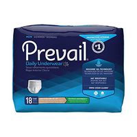 Prevail Daily Underwear Adult Underwear Pull On Large/X-Large Disposable Heavy Absorbency, PUM-513/1 - Pack of 18