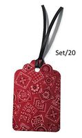 RED Bandana Party Supplies: Gift Tags with Holes (Set of 20) | Western Decor