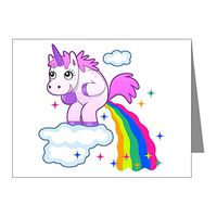 Note Card Unicorn Farting Rainbow