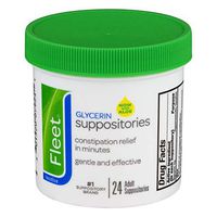 Fleet Glycerin Suppositories, Adult Size, 24-Count Boxes (Pack of 12)