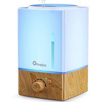 1500ml Aroma Essential Oil Diffuser Large – Exqline Diffuser for Essential Oils Large Room Large Aromatherapy Diffuser Large Room Unique Diffuser Humidifier for Essential Oils 7 LED Color (Wood Grain)