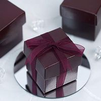 Tableclothsfactory Burgundy 2pc Favor Boxes - 100 Boxes