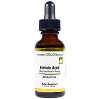 California Gold Nutrition Folinic Acid Alcohol Free 1 fl oz 30 ml, Alcohol-Free, CGN