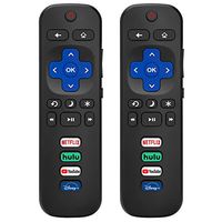 (Pack of 2) Replaced Remote Control for Roku TV, Compatible for TCL Roku/Hisense Roku/Onn Roku/Sharp Roku/Element Roku/Westinghouse Roku/Philips Roku/Insignia Roku/Jvc Roku/RCA Roku Series Smart TVs
