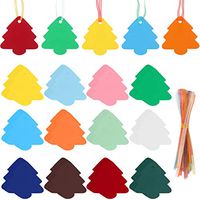 480 Pieces Christmas Tree Gift Tags Assorted Color Gift Tags Hanging Paper Labels with Ribbons for Christmas Party Favors, 12 Colors