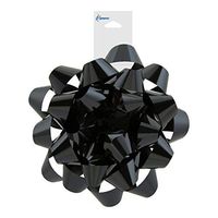 Berwick Offray 6'' Diameter Large Gift Bow, Black Lacquer