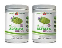 Organic antioxidant Powder - Organic Alfalfa Juice Powder - Organic Alfalfa Grass Juice Powder - 2 Cans 16 OZ (100 Servings)