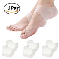 Gel Heel Protectors for Plantar Fasciitis (Heel Pain) Honeycomb silicone breathable Advanced Material Technology, Comfortable, Durable! Rapid Heel Pain Relief , Reusable (3 pair)