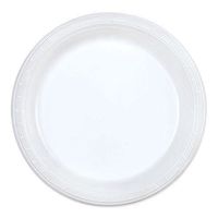Party Dimensions 200 Count Plastic Plate, 9-Inch, White, Club Pack