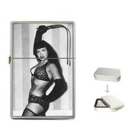 New Product BETTIE PAGE WITH A WHIP Flip Top Cigarette Lighter + free Case Box