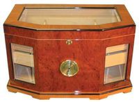 300 Cigars Mahogany Wood Humidor 19.5 X 12 X 12.5" F9200