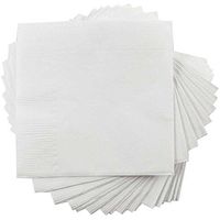 JAM PAPER Medium Lunch Napkins - 6 1/2 x 6 1/2 - White - 250/Pack