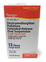 Dextromethorphan Polistirex ER Oral Suspension (30 mg per 5 ml) For Children and Adults *Compare To Delsym