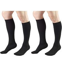 Truform Compression 15-20 mmHg Knee High Closed Toe Stockings Black, X-Large, 2 Count
