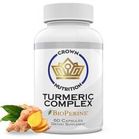 Crown Nutrition Turmeric Complex with BioPerine - High Potency - Premium Joint & Healthy Inflammatory Support with 95% Standardized Curcuminoids with Black Pepper
