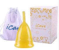 Anytime Gobal Menstrual Cup with Travel Soft and Reusable Period Cup Small Size (Yellow, Small)
