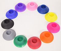 vanki 12 Pack Ego Silicone Sucker Stand Base Holder for Vapor Tanks and Battery Vaporizer Pens Ekiss (Electronic Cigarette Personal Vaporizer Ecig Vape Pen NOT Included) Assorted Colors USA