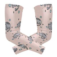 LEVEIS Cute Cats Colorful Arm Sleeves UV Protection for Men Women Sunblock Protective Gloves Running Golf Cycling Driving Long Arm Cover 1 Pair