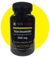 Solderm Niacinamide 500mg Non-Flushing | Vitamin B3 | Vegetarian, Gluten-Free 120 Capsules | Promotes Healthy Skin