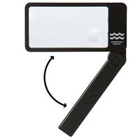 Magnifying Glass with Light. Magnifier for Reading with Bright LED Lights, Folding Handle, Easy to Store & Carry. Rectangular Lens is Best Shape for Reading - Large 2.5X Lens with 4X Inner Lens.