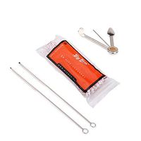 Tobacco Pipe Cleaning Kit - 50 Pieces Pipe Cleaners & 2 Stainless Steel Brush & Stainless Steel 3 in 1 Smoking Pipe Cleaner Cleaning Tool Reamers Tamper for Smoking Pipe Cleaning (red)