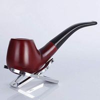 Mkxiaowei Washable red tan Wooden Old Hammer Pipe Filter Engraving Printing Cigarette Holder Accessory Package