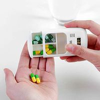 Pill Storage, Mini Portable Daily Medicine Kit with Digital Alarm Clock Reminder Pills, Housekeeping Organizers Accessories Home Decorations Gifts