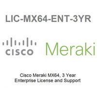 Meraki MX64 Enterprise License and Support, 3 Years, Electronic Delivery